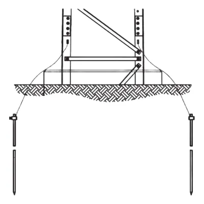 Sistema de Aterrizaje en 3 Piernas para Torre SUPER TITAN. Para Sec. 13 a 21.