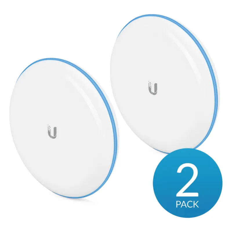 Kit UniFi Building Bridge de 1+ Gbps en 60 GHz con radio redundante en 5 GHz, alcance de hasta 500 m