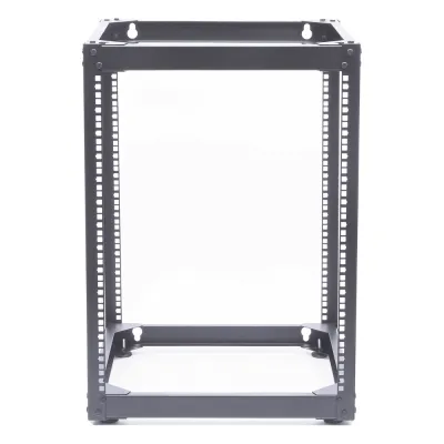 Rack Abierto de 4 Postes Instalación Pared o Piso de 14 Unidades, Ideal para Equipo de Audio!