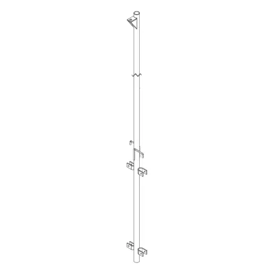 Pluma de Aluminio de 4 metros CED.40 para Instalación de Tramos STZ (Con Polea).
