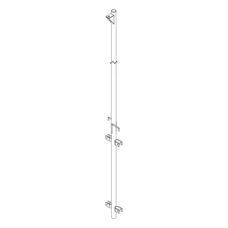 Pluma de Aluminio de 4 metros CED.40 para Instalación de Tramos STZ (Con Polea).