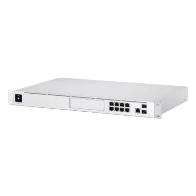 UniFi OS Console: Dream Machine Pro, con 1 puerto WAN Gigabit RJ45, 1 puerto WAN 10G SFP+ / 8 puertos LAN Gigabit RJ-45, y una bahía de HDD 3.5" (No incluye HDD), Integra todas las aplicaciones UniFi