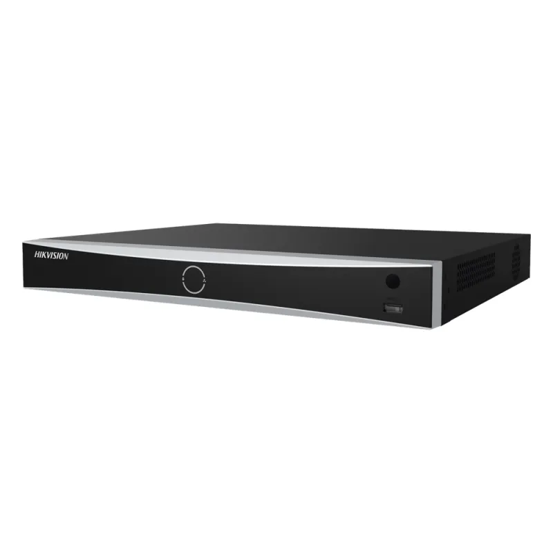 NVR 12 Megapixel (4K) / Reconocimiento Facial / 16 Canales IP / Base de Datos / Hasta 100,000 Fotografías / 16 Puertos PoE+ / 2 Bahías de Disco Duro / Switch PoE 300 mts / Bases de Datos / HDMI en 4K