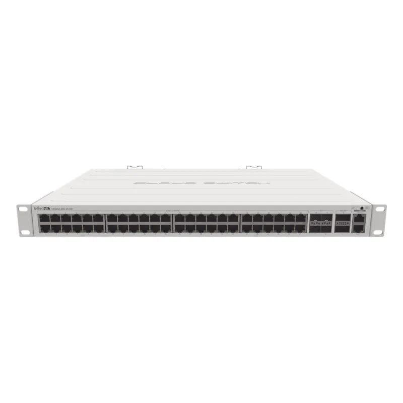 (CRS354-48G-4S+2Q+RM) Cloud Router Switch 48 puertos Gigabit Ethernet, 4 puertos SFP+ 10G, 2 puertos QSFP+ 40G, Montaje en Rack