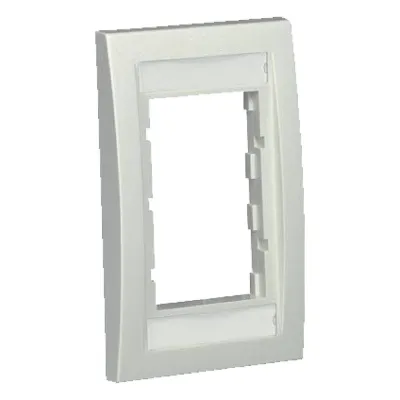 Marco de Placa Frontal Ejecutiva, Para Dos Insertos de 1/2 o Tres Insertos de 1/3, Color Blanco Mate