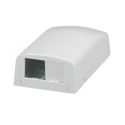 Caja de Montaje en Superficie, Para 2 Módulos Mini-Com, Color Blanco