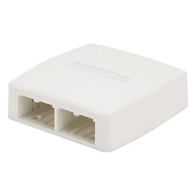 Caja de Montaje en Superficie, Para 4 Módulos Mini-Com, Color Blanco Mate