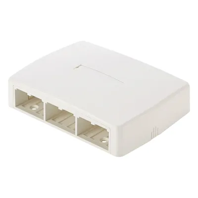 Caja de Montaje en Superficie, Para 6 Módulos Mini-Com, Color Blanco Mate