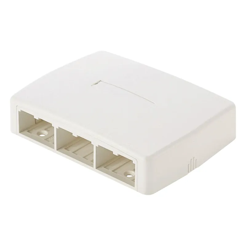 Caja de Montaje en Superficie, Para 6 Módulos Mini-Com, Color Blanco