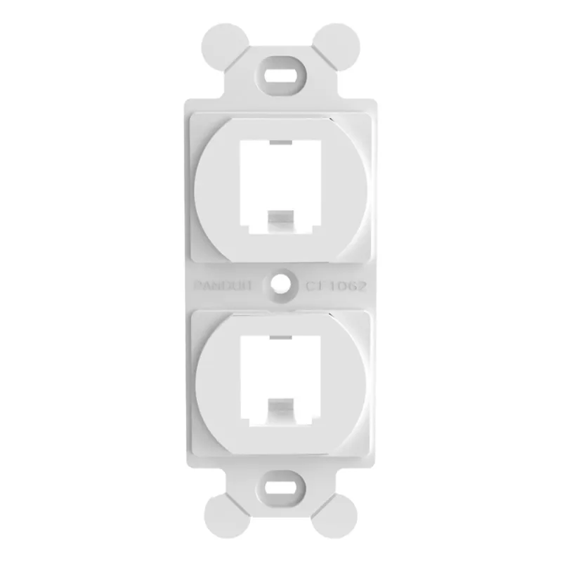 Marco de Módulo Dúplex, Para Placas Frontales Estándar NEMA 106, Acepta 2 Módulos Mini-Com, Color Blanco