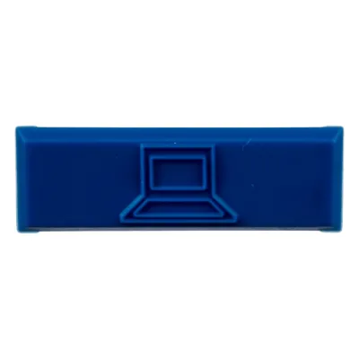 Paquete de 100 Iconos de Datos de Instalación a Presión, Para Jacks Mini-Com de Panduit, De Plástico, Color Azul