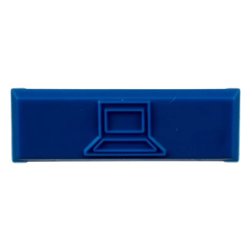 Paquete de 100 Iconos de Datos de Instalación a Presión, Para Jacks Mini-Com de Panduit, De Plástico, Color Azul
