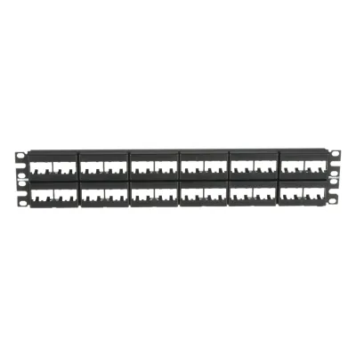 Panel de Parcheo Modular Mini-Com (Sin Conectores), Plano, Sin Blindaje, de 48 Puertos, 2 UR