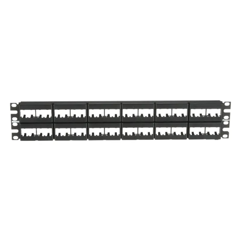Panel de Parcheo Modular Mini-Com (Sin Conectores), Plano, Sin Blindaje, de 48 Puertos, 2 UR