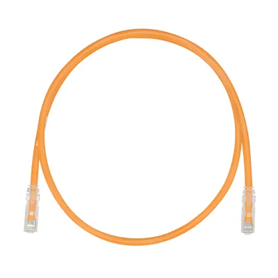 Cable de Parcheo TX6, UTP Cat6, Diámetro Reducido (28AWG), Color Naranja, 20 cm (7.87 pulgadas)