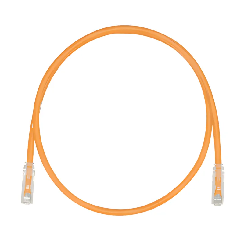 Cable de Parcheo TX6, UTP Cat6, Diámetro Reducido (28AWG), Color Naranja, 20 cm (7.87 pulgadas)