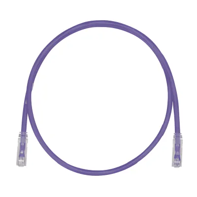 Cable de Parcheo TX6, UTP Cat6, Diámetro Reducido (28AWG), Color Violeta, 20 cm (7.87 pulgadas)