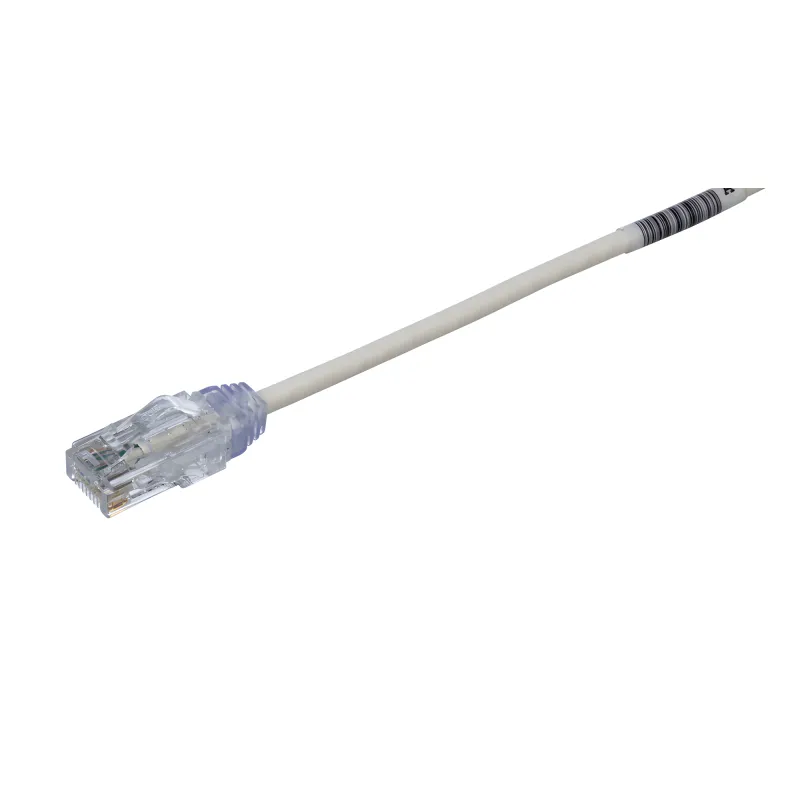 Cable de Parcheo TX6, UTP Cat6, Diámetro Reducido (28AWG), Color Blanco Mate, 3.35 Metros (11 Pies)