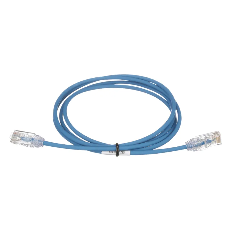 Cable de Parcheo TX6, UTP Cat6, Diámetro Reducido (28AWG), Color Azul, 4.57 Metros (15 Pies)