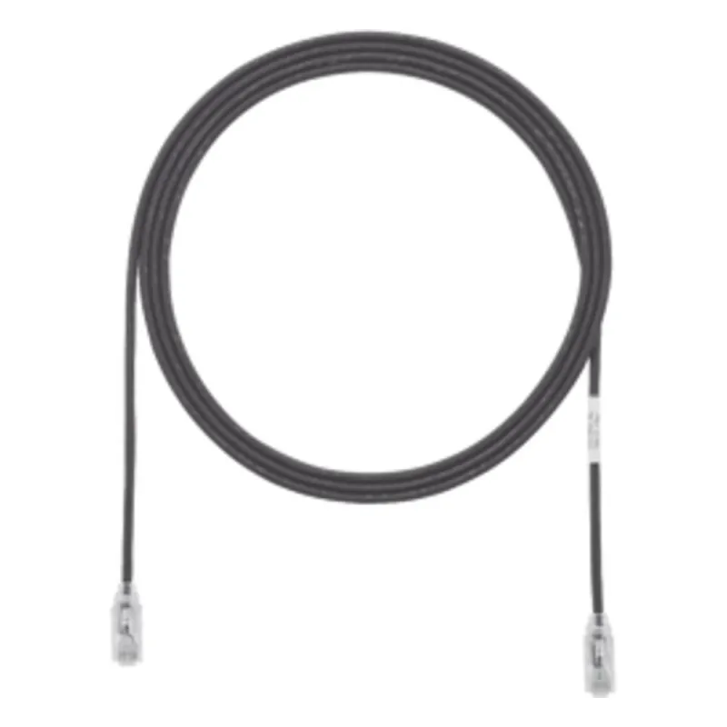 Cable de Parcheo TX6, UTP Cat6, Diámetro Reducido (28AWG), Color Negro, 2 ft.
