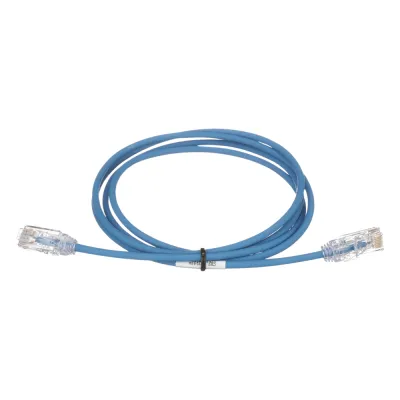 Cable de Parcheo TX6, UTP Cat6, Diámetro Reducido (28AWG), Color Azul, 10.06 Metros (33 Pies)