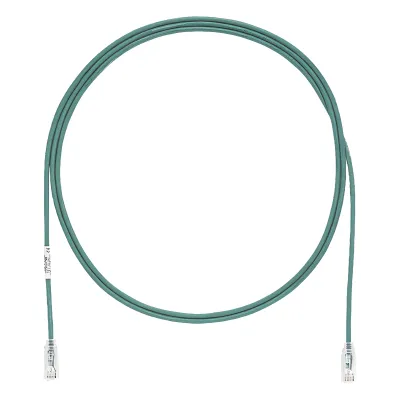 Cable de Parcheo TX6, UTP Cat6, Diámetro Reducido (28AWG), Color Verde, 0.91 Metros (3 Pies)