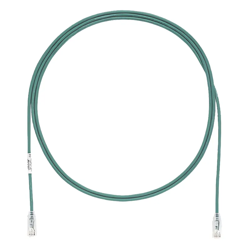 Cable de Parcheo TX6, UTP Cat6, Diámetro Reducido (28AWG), Color Verde, 0.91 Metros (3 Pies)
