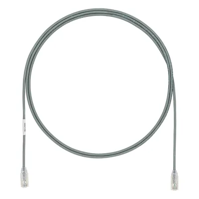 Cable de Parcheo TX6, UTP Cat6, Diámetro Reducido (28AWG), Color Gris, 0.91 Metros (3 Pies)