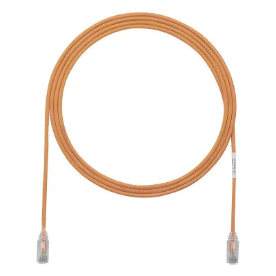 Cable de Parcheo TX6, UTP Cat6, Diámetro Reducido (28AWG), Color Naranja, 0.91 Metros (3 Pies)
