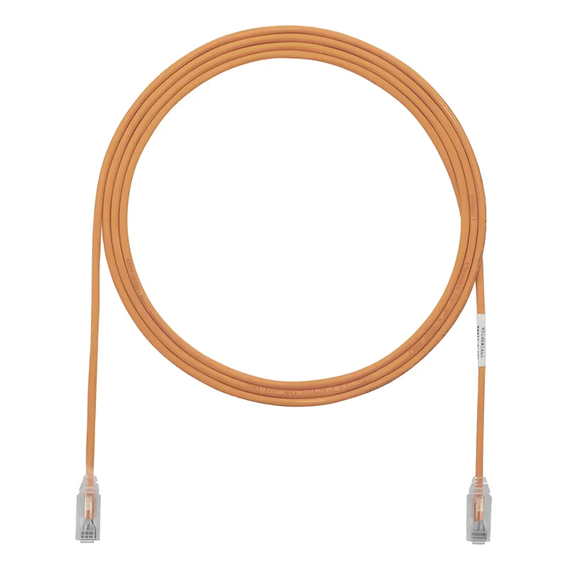 Cable de Parcheo TX6, UTP Cat6, Diámetro Reducido (28AWG), Color Naranja, 0.91 Metros (3 Pies)