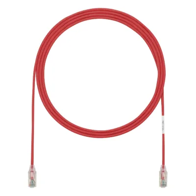Cable de Parcheo TX6, UTP Cat6, Diámetro Reducido (28AWG), Color Rojo, 0.91 Metros (3 Pies)
