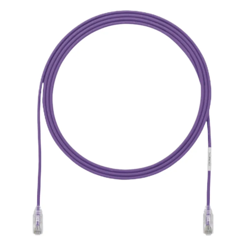 Cable de Parcheo TX6, UTP Cat6, Diámetro Reducido (28AWG), Color Violeta, 0.91 Metros (3 Pies)