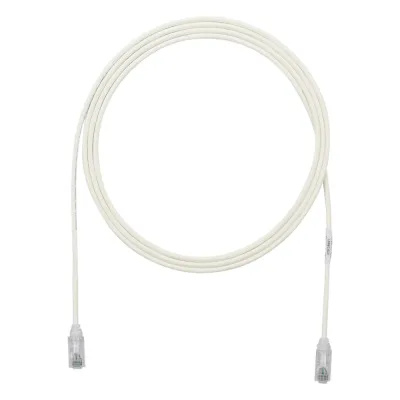 Cable de Parcheo TX6, UTP Cat6, Diámetro Reducido (28AWG), Color Blanco Mate, 1.22 Metros (4 Pies)