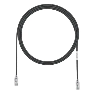 Cable de Parcheo TX6, UTP Cat6, Diámetro Reducido (28AWG), Color Negro, 1.52 Metros (5 Pies)