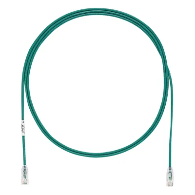 Cable de Parcheo TX6, UTP Cat6, Diámetro Reducido (28AWG), Color Verde, 1.52 Metros (5 Pies)