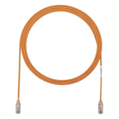 Cable de Parcheo TX6, UTP Cat6, Diámetro Reducido (28AWG), Color Naranja, 1.52 Metros (5 Pies)