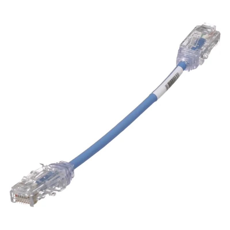 Cable de Parcheo TX6, UTP Cat6, Diámetro Reducido (28AWG), Color Azul, 15.2 cm (6 pulgadas)