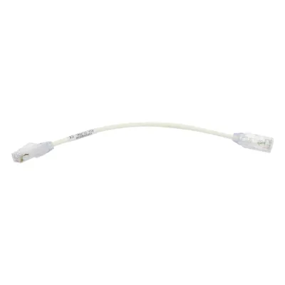 Cable de Parcheo TX6, UTP Cat6, Diámetro Reducido (28AWG), Color Blanco, 20.32 cm (8 Pulgadas)