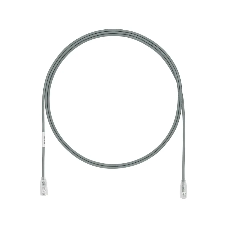 Cable de Parcheo TX6, UTP Cat6, Diámetro Reducido (28AWG), Color Gris, 20.2 cm (8 Pulgadas)