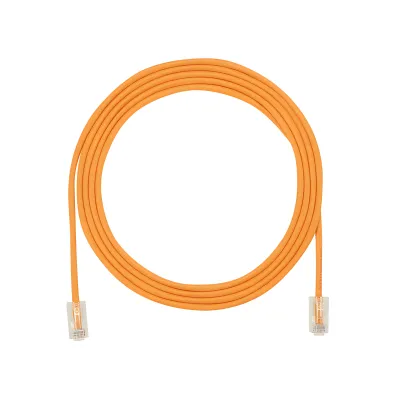 Cable de Parcheo UTP Cat6A, CM/LSZH, Diámetro Reducido (28AWG), Color Naranja, 3.05 Metros (10 Pies)