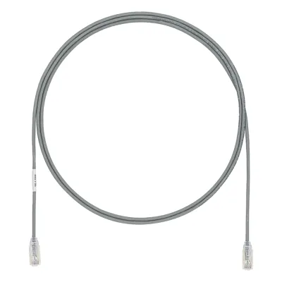 Cable de Parcheo UTP Cat6A, CM/LSZH, Diámetro Reducido (28AWG), Color Gris, 4.57 Metros (15 Pies)