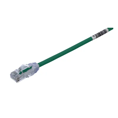 Cable de Parcheo UTP Cat6A, CM/LSZH, Diámetro Reducido (28AWG), Color Verde, 6.1 Metros (20 Pies)