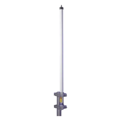 Antena base UHF 470-490 MHz, Fibra de Vidrio, 9 dB de Ganancia, Serie HD para Climas Difíciles