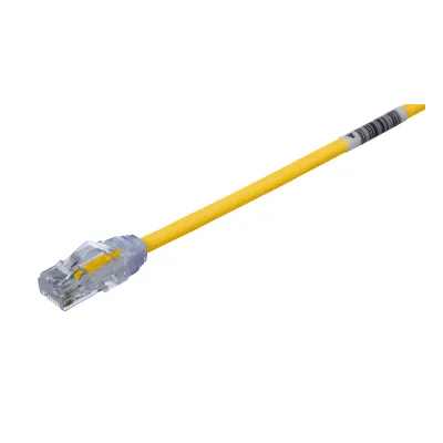 Cable de Parcheo UTP, Cat6A, 24 AWG, CM, Color Amarillo, 6.71 Metros (22 Pies)