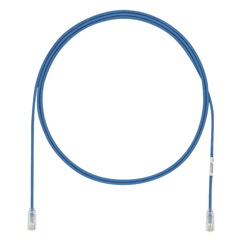 Cable de Parcheo UTP Cat6A, CM/LSZH, Diámetro Reducido (28AWG), Color Azul, 7.92 Metros (26 Pies)