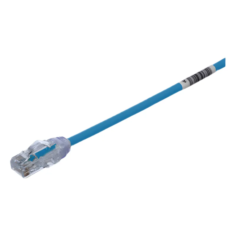 Cable de Parcheo UTP Cat6A, CM/LSZH, Diámetro Reducido (28AWG), Color Azul, 9.14 Metros (30 Pies)