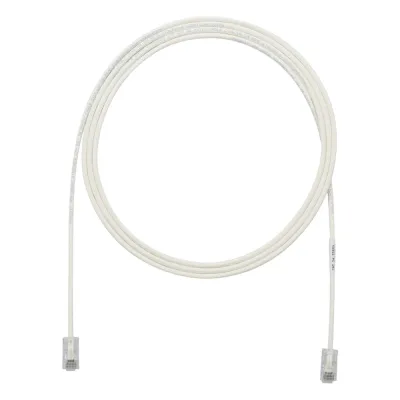 Cable de Parcheo UTP Cat6A, CM/LSZH, Diámetro Reducido (28AWG), Color Blanco Mate, 10.67 Metros (35 Pies)