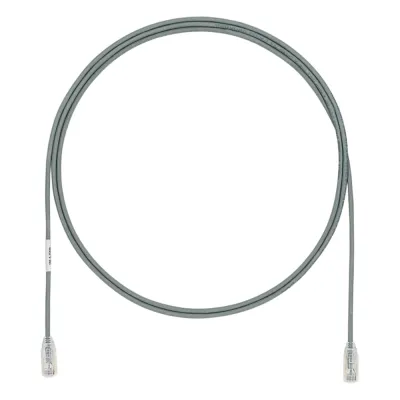 Cable de Parcheo UTP Cat6A, CM/LSZH, Diámetro Reducido (28AWG), Color Gris, 0.91 Metros (3 Pies)