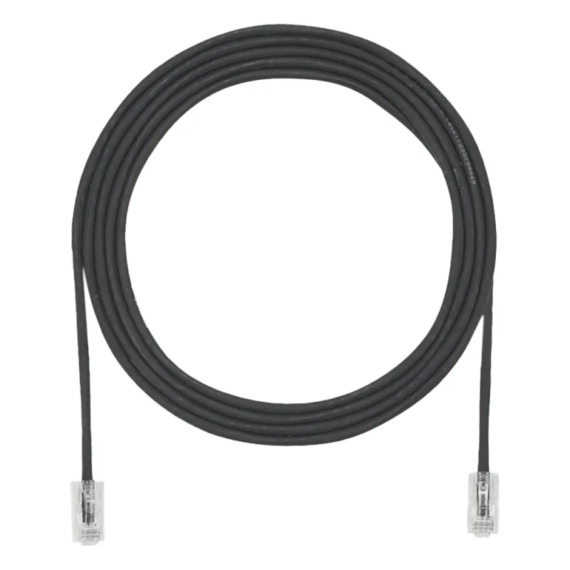 Cable de Parcheo UTP Cat6A, CM/LSZH, Diámetro Reducido (28AWG), Color Negro, 4 ft.