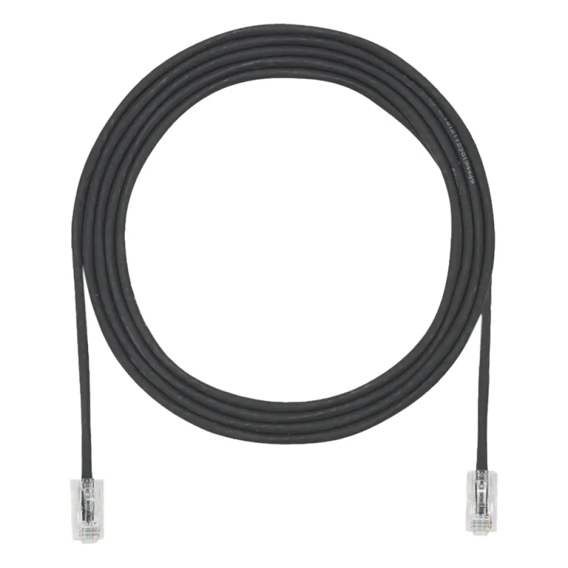 Cable de Parcheo UTP Cat6A, CM/LSZH, Diámetro Reducido (28AWG), Color Negro, 1.52 Metros (5 Pies)